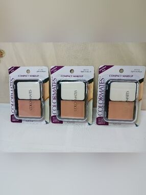 Lot Of 3-Colormates  Compact Make-up / 61513-light medium / Discontinued